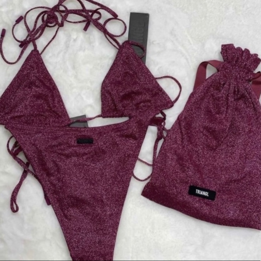 Never worn purple sparkle Triangl bikini!
